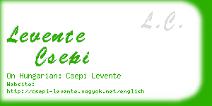 levente csepi business card